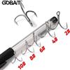GOBAIT 20 pezzi ganci alti 2 # -10 # Amo da pesca con ardiglione, affilato, in acciaio ad alto tenore di carbonio, in nichel, antiruggine, per attrezzatura da pesca