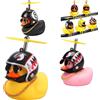 NONE Anatra per auto con casco Ciondolo vento rotto Piccola anatra gialla Casco da motore per bici da strada Accessori per ciclismo senza luci