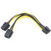 OULLX Adattatore per cavo femmina da 8 Pin maschio a doppio 6 Pin 20cm CPU 8 Pin a scheda Video grafica adattatore per cavo Splitter di alimentazione PCI Express