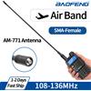 ABBREE AM-771 Air Band SMA-Antenna femmina 108-136 MHz per Quansheng UV K5 (8) K6 Baofeng UV 5RH 21 PRO V2 UV-98 Walkie Talkie Ham Radio