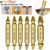 atooltour Estrattore per viti danneggiate Set spogliato per bulloni rotti Strumento a doppia testa Rimozione facile Smontare il dispositivo di rimozione dei denti antiscivolo