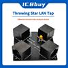 QSZNTEC Throwing Star LAN Tap Network Packet Capture Mod Replica Monitoraggio Comunicazione Ethernet Connettore RJ45 Rubinetto Ethernet passivo