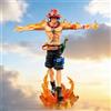 Bandai Statuetta Anime One Piece di Ace, 28cm, Figurina di Portgas D Ace, Action Figure GK in PVC con Luce, Modellino, Regalo di Natale
