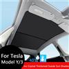 MIYOKAKING Parasole per Tesla Model 3 Tetto Apribile Highland 2026 Model Y 2020-26 in Tessuto Ghiaccio con Fibbia, Accessorio Parasole per Vetro Anteriore e Posteriore