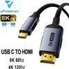 FDBRO Cavo HDTV compatibile da tipo C a HDMI 4K @ 120Hz 8K @ 60Hz cavo da USB C a HDMI per convertitore TV Air iPad MacBook USB-C adattatore HDMI