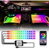 WUMFIRE Neon 48 72 LED Luce ambientale per interni auto con USB Wireless Remote Music App Control Lampade decorative per atmosfera RGB automatica
