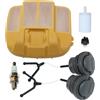 ICOOYO Filtro dell'aria e tappo del serbatoio per Husqvarna 545,545G,550XP,550XPG,Jonsered CS2252 CS2253 CS2253H CS2253W CS2253HW 522675404,522675405,