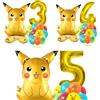 Potdemiel 12 pezzi in piedi Pokemon palloncino cartone animato Pikachu Squirtle Bulbasaur figura Foil Ballon decorazione forniture regalo festa di compleanno per bambini