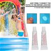 NONE Kit di toppe per colla per riparazione in PVC per piscina gonfiabile, materasso ad aria, barca, tessuto in vinile, adesivo impermeabile ad asciugatura rapida, colore casuale
