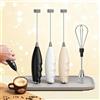 NONE Montalatte elettrico senza fili Schiumatore portatile alimentato a batteria Caffè Crema Zuppa Burro di arachidi Frusta per uova Accessori per la cottura