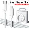 iHokolo Cavo USB-C Originale per Apple iPhone 17 Pro Max, Ricarica Rapida PD 60W per Huawei Xiaomi Samsung, Cavo Intrecciato Tipo C, Accessori