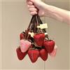 NONE Simulazione Ciondolo per borsa di fragole in resina Ciondolo di frutta alla moda Borsa per coppia Borsa appesa Parti Accessori Regalo
