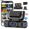 WDSZKMYF Telecamera per Auto a 360 Gradi con 4 Obiettivi (Anteriore, Sinistra, Destra, Posteriore), Registratore Video WIFI 1080P, Dash Cam a 4 Vie con Kit Hardware 24H