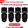 Sprouture Lab Kit Hotend P2S/X2D per Bambu Lab X2D, Hotend a Flusso Standard di Alta Qualità per Stampa, Ugello Rimovibile 0.2 0.4 0.6 0.8
