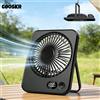 raugee Mini ventilatore portatile USB, ventilatore da tavolo ricaricabile, piccolo ventilatore da parete, 5 velocità, vento potente, pieghevole, ventilatore da campeggio