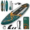 Quashley Tavola da Stand Up Paddle Gonfiabile (SUP) 335*86*15cm con 5 Maniglie e 3 Pinne, Ultra Stabile, Ampia Capacità di Carico 250 kg, per 3-4 Persone
