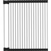 NONE Scolapiatti Arrotolabile Nero Salvaspazio, Griglia per Lavello in Acciaio Inossidabile Resistente al Calore, 44x38 cm, Supporto Multifunzionale per Asciugatura Piatti per Lavello da Cucina