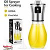 NONE Spruzzino Olio Rafford 200ML per Cucina, Nebulizzatore Olio d'Oliva a Nebbia Fine, Dispenser Ricaricabile per Friggitrice ad Aria, Cottura, BBQ, Insalate