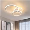 Mckalen Plafoniere LED, Lampada da Soffitto LED dal Design Moderno 42W 4700LM, Illuminazione Rotonda per Soggiorno e Ufficio, Luce Calda 3000K