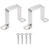 QUARKZMAN 2 Pezzi Staffa A U Per Tubi Quadrati 40x60mm Staffa In Acciaio Inox 304 Con Viti Autofilettanti A Testa Phillips Per Tubi Sbarre Di Chiusura Porte Ringhiere