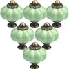 LHNNDM 12 pezzi Pomelli per porte in ceramica, pomelli in ceramica verde chiaro a forma di zucca con viti, maniglie per armadio antiche per armadi da cucina, credenze e comò (12, verde chiaro)