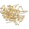 QUARKZMAN 70Pz Chiodi in Ottone 1.5x15mm(DxL) Chiodi per Quadri Muro Testa Rotonda Piccoli in Ottone Hardware per Progetti Fai da Te in Legno Scatole Decorative Casa, Tono Ottone