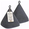 TALIDA Fermaporta a forma di piramide, 1,6 kg, con fondo antiscivolo e passante in corda, fissaggio pesante per pavimento, sacco di sabbia (2, grigio)