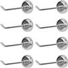 Tinoaly 8 pezzi Ganci Magnetici, Potenti Portata Fino a 1,5kg Resistenti Ganci da Parete per Appendere Cucina Frigorifero Garage Armadietto Nave da Crociera Oggetti Essenziali (Argento)
