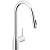 Systemceram Nobili - Miscelatore lavello Cucina Canna Alta Curva con Doccia Estraibile a Due getti Nobili Mania CU128137CR - RUB13342 - Cromo