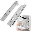YCBTREE Guide per montaggio a pavimento, guide per cassetti, estraibili, capacità di carico 40 kg, con ammortizzazione (25 cm)