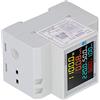 Mumusuki Mistero del Tester di Energia Montaggio di Binario Digital LCD Display Multimetro Multifunzionale Frequenza Elettrica Multifunzionale AC 250V-450 V con Trasformatore Incorporato per SDM009
