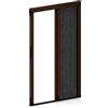 ESTO Zanzariera Plissettata Porta Finestra 120x240 cm diversi colori (Marrone)