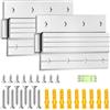 ddckj 2 Coppie Staffe A Z Alluminio Resistente per Foto 15cm Ganci per Specchiera Pesante con Viti per Telai, Specchi, Testate, Pannelli e Scaffali Pesanti
