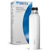 BRITA Bottiglia in acciaio inox bianco per gasatore d'acqua SodaTRIO [0,65 l] - Bottiglia termica in acciaio inox a doppia parete con elegante anello in silicone sul tappo per una manipolazione