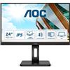 AOC Q24P2Q - Monitor LED - 60.5 Cm (23.8") - 2560 X 1440 QHD @ 75 Hz - IPS - 250