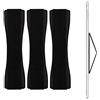 kwmobile Supporto Dita per Tablet - Set 3x Sostegno Adesivo Fascetta Elastica - Impugnatura Mano Universale Compatibile con iPad Galaxy-Tab - nero