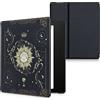 kwmobile Custodia eReader Compatibile con Amazon Kindle Oasis 10. Generation Cover - eBook Reader Flip Case - blu scuro/giallo/nero - Sole Tarocchi
