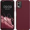 kwmobile Custodia Compatibile con Nokia C32 Cover - Back Case per Smartphone in Silicone TPU - Protezione Gommata - viola bordeaux