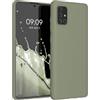 kwmobile Custodia Compatibile con Samsung Galaxy A71 Cover - Back Case per Smartphone in Silicone TPU - Protezione Gommata - verde grigio