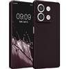 kwmobile Custodia Compatibile con Xiaomi Redmi Note 13 5G Cover - Protezione Back Case Morbida - Silicone TPU Effetto Metallizzato Bordeaux Metallizzato