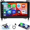 Hodozzy 6G+128GB Autoradio per Mercedes Benz B200 2004-2012 Classe B V W169 W245 B160 B180 W639 Vito Viano W906 Sprinter 8-Core, 9 Pollici Touch Screen Radio CarPlay Android Auto, Bluetooth GPS WiFi DSP