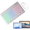Generic Set Tastiera E Wireless Retroilluminati - Illuminazione Arcobaleno Tastiera E, Kit Illuminato A 7 Colori Tastiera Wireless, Design Ergonomico E Silenzioso | Tastiera Retroilluminata Per La