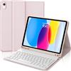 Occtingkind Cover con Tastiera per iPad A16 11 Gen (2025) e 10.9 Gen (2022), Italiano QWERTY, Senza Retroilluminazione e Senza Touchpad, Bluetooth 5.0, con Porta Penna Sottostante, Rosa
