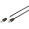 DIGITUS Cavo LAN Cat 6 - 3 m - Cavo di rete per esterni - 1 Gbit/s - 250 MHz - S/FTP schermato - PoE+ e RJ45 - Resistente ai raggi UV - Guaina esterna in LDPE - Compatibile con Cat 6A - Nero