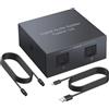 PROZOR 1x2 Splitter Audio Digitale con 3,3ft/1m Cavo Ottico 2 Porte SPDIF Toslink Ottico Audio Digitale Splitter Supporta LPCM 2.0 DTS Dolby-AC3 per PS3 Convertitore DAC Blu-Ray DVD HDTV STB