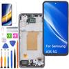 HLYGZX Display di ricambio per Samsung Galaxy A35 5G LCD TFT A356B A356B/DS A356E Display Touch Digitizer Assembly Kit parti di riparazione (nero con cornice, senza impronte digitali)