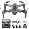 HYTOBP S166 Drone con Telecamera 4K Professionale, Meno di 249g, Fino a 68 Minuti di Volo (3 Batterie), GPS Rientro Automatico, Motore Brushless, Modalità Follow Me per Principianti（Nero）