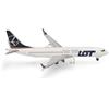 Herpa modellino aereo LOT Polish Airlines Boeing 737 Max 8, miniatura in scala 1:500, pezzo da collezione, modello di aereo senza supporto, metallo