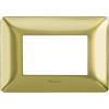 bticino matix placca 3 posti moduli oro satinato mostrina cornice portafrutto incasso bticino am4803gos