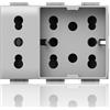 4BOXSIDE 4 box side unika xl per bticino matix presa bipasso e schuko bianca 4bx4b.am.h21.xl